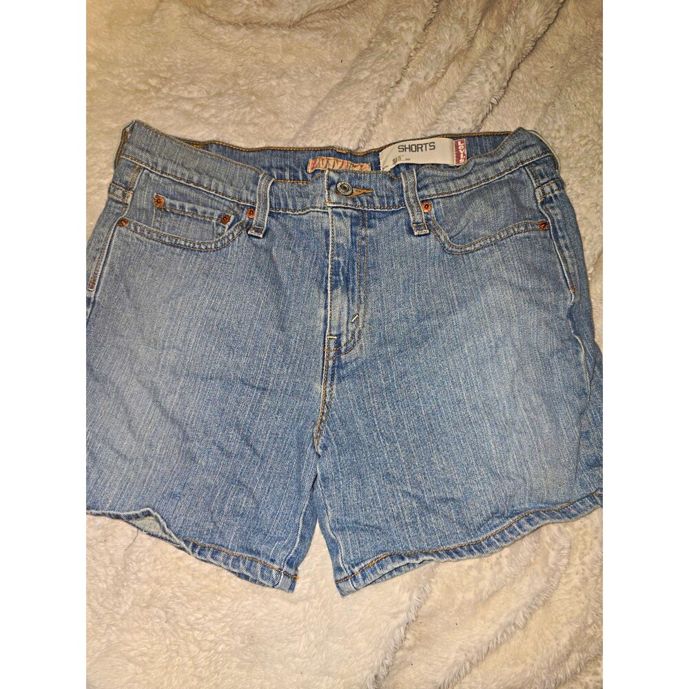 Levi’s 511 Light Wash Blue Denim Shorts Cotton Spandex Pockets Women’s Sz 12